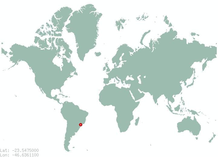 kui on Sao Paulo maailma kaardil