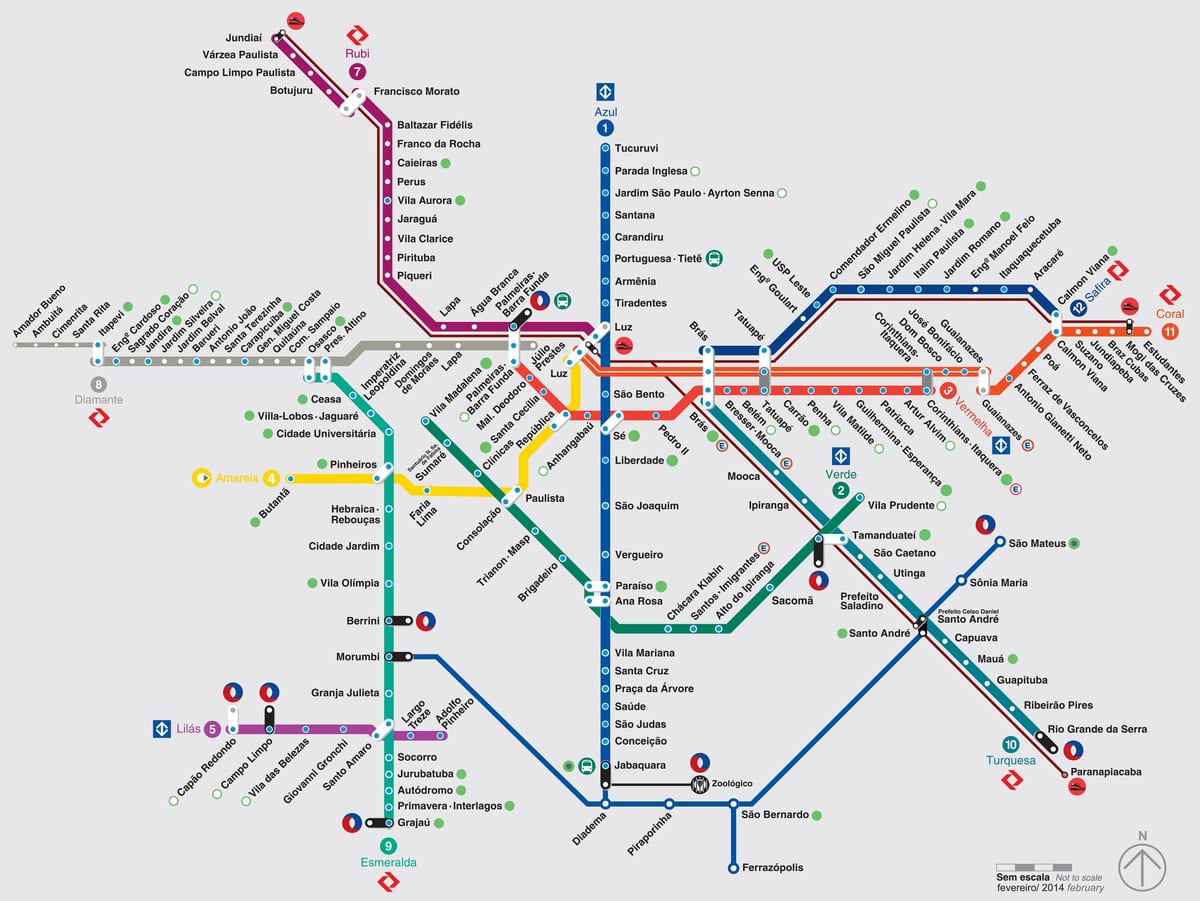 metroo kaart Sao Paulo