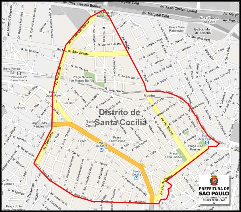 kaart santa cecilia Sao Paulo