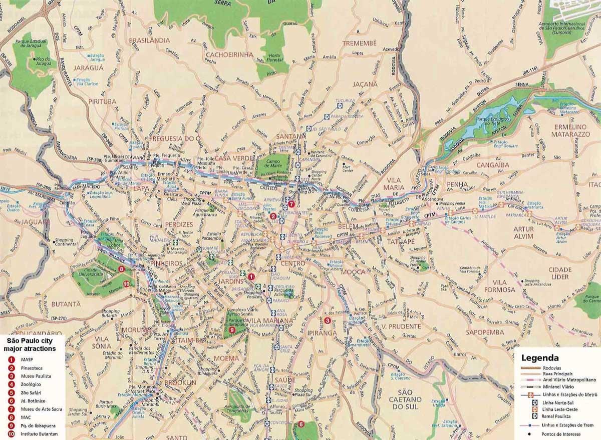 São Paulo aed kaart
