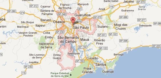 google ' i kaardil Sao Paulo