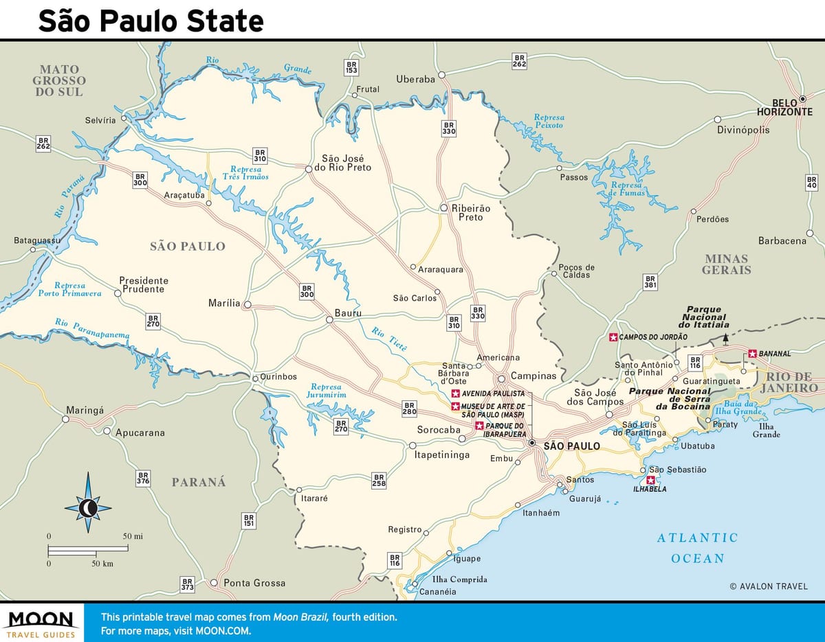 São Paulo osariigi kaart