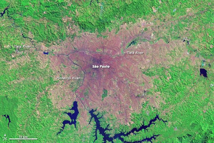 São Paulo topograafiline kaart